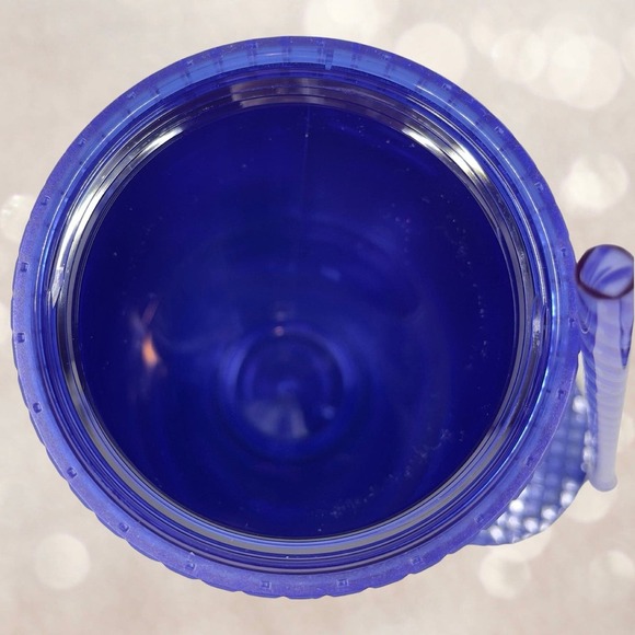 NWT Starbucks Cobalt Blue Grid Cold Cup - Venti - Tumbler - 24 oz - Summer 2023 - Picture 9 of 10